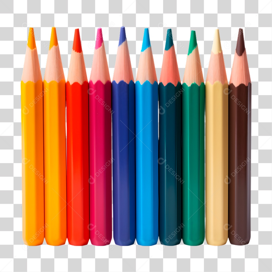 Lápis de Cor PNG Transparente
