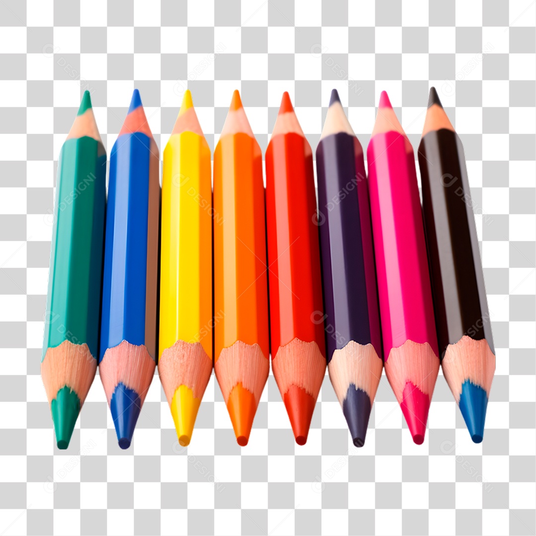 Lápis de Cores PNG Transparente