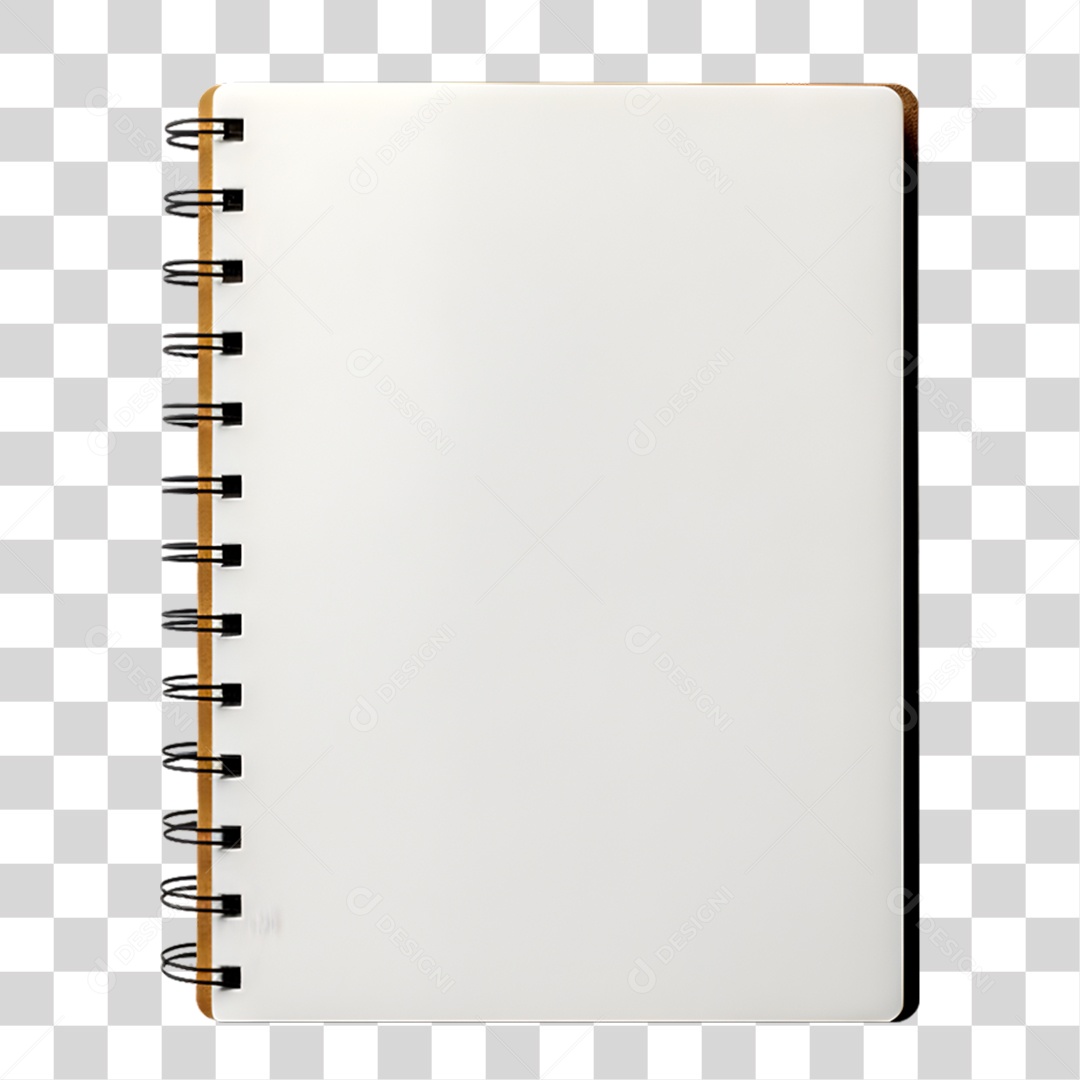 Caderno Branco PNG Transparente