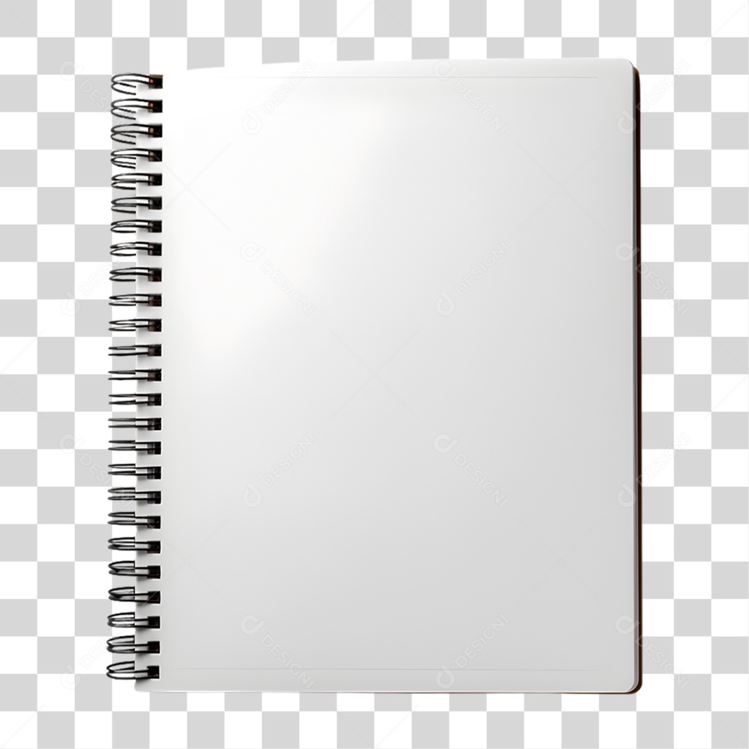 Caderno Branco PNG Transparente