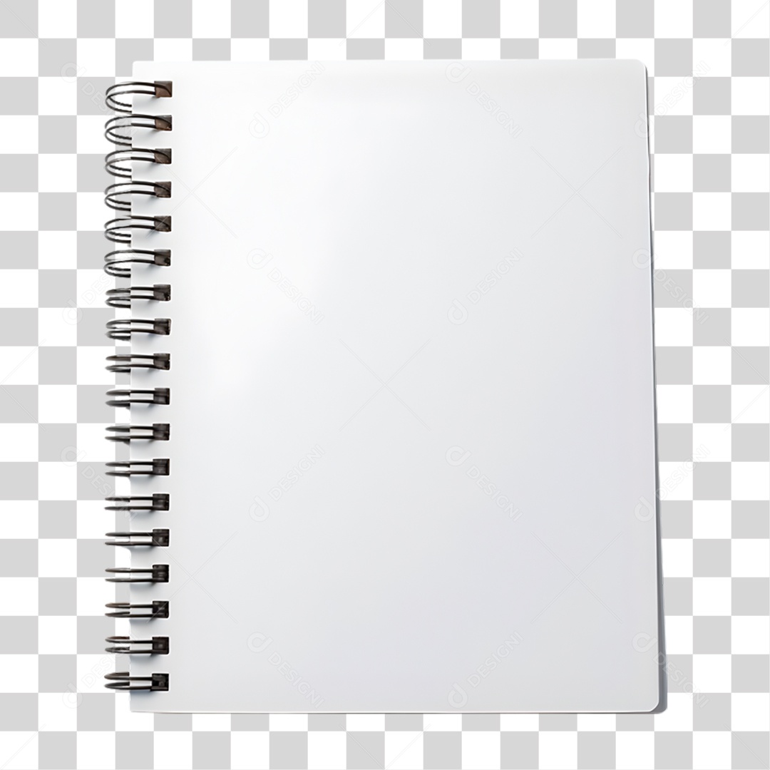 Caderno Branco PNG Transparente