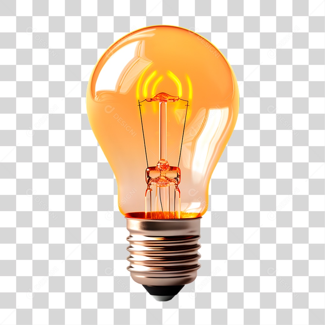 Lâmpada Amarela PNG Transparente