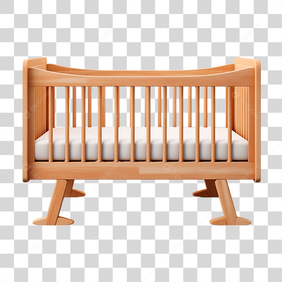 Berço de Madeira PNG Transparente