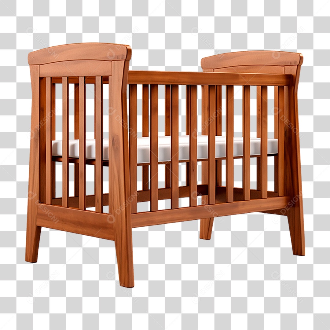Berço de Madeira PNG Transparente