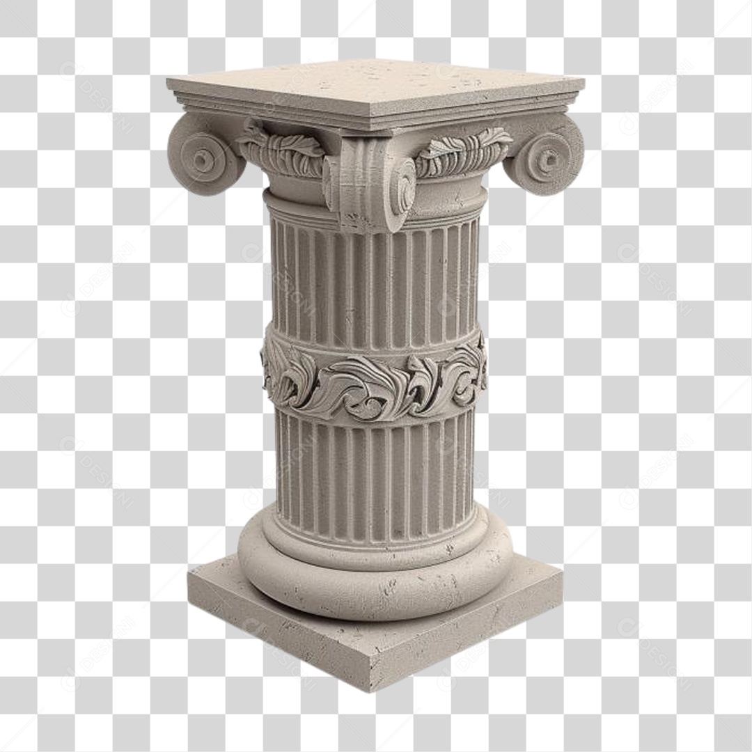 Coluna Estrutura Grega PNG Transparente