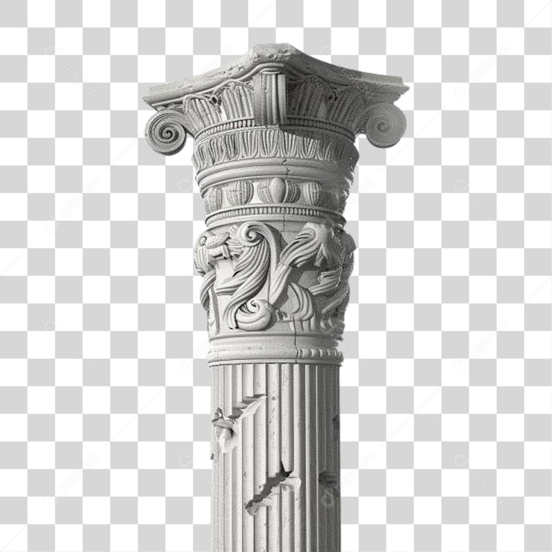 Coluna Estrutura Grega PNG Transparente