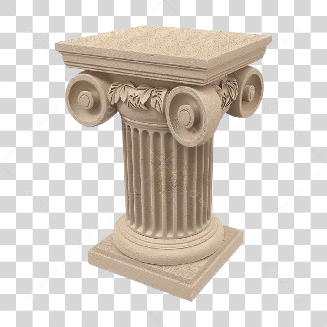 Coluna Estrutura Grega PNG Transparente