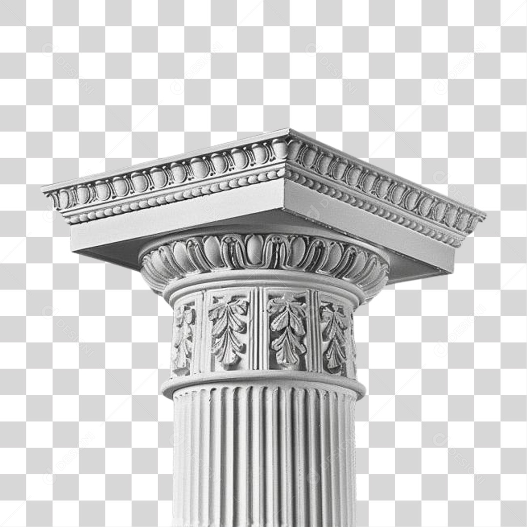 Coluna Estrutura Grega PNG Transparente