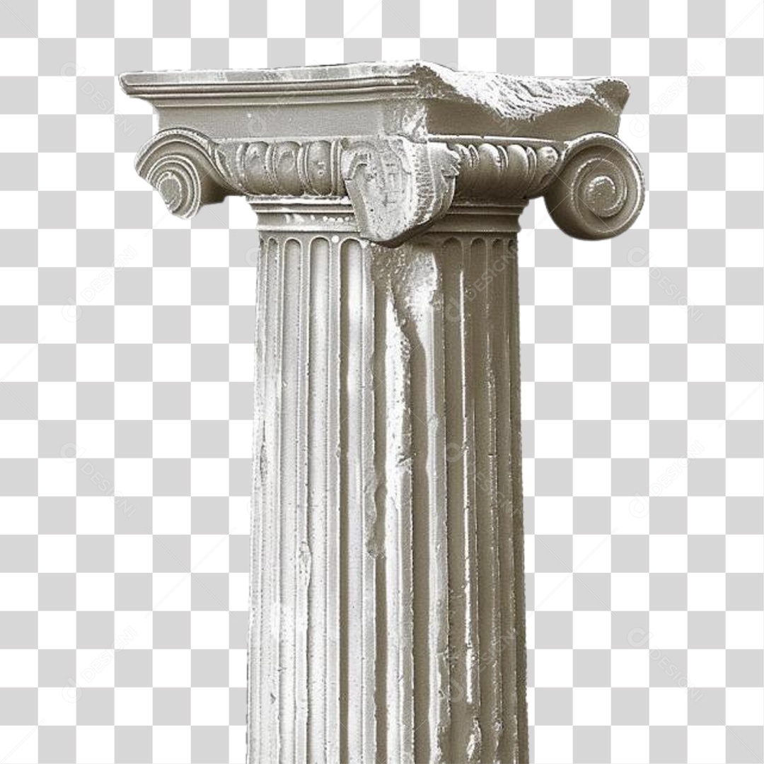 Coluna Estrutura Grega PNG Transparente