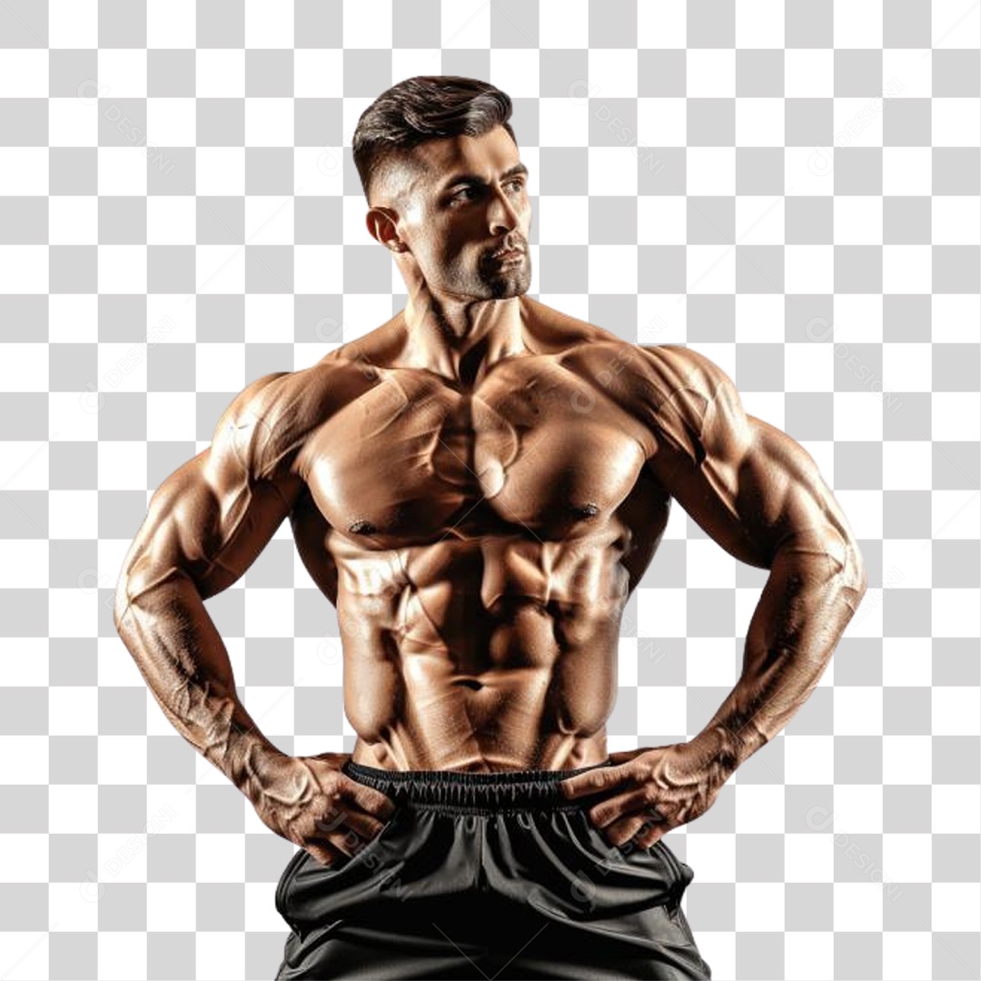 Homem Musculoso PNG Transparente