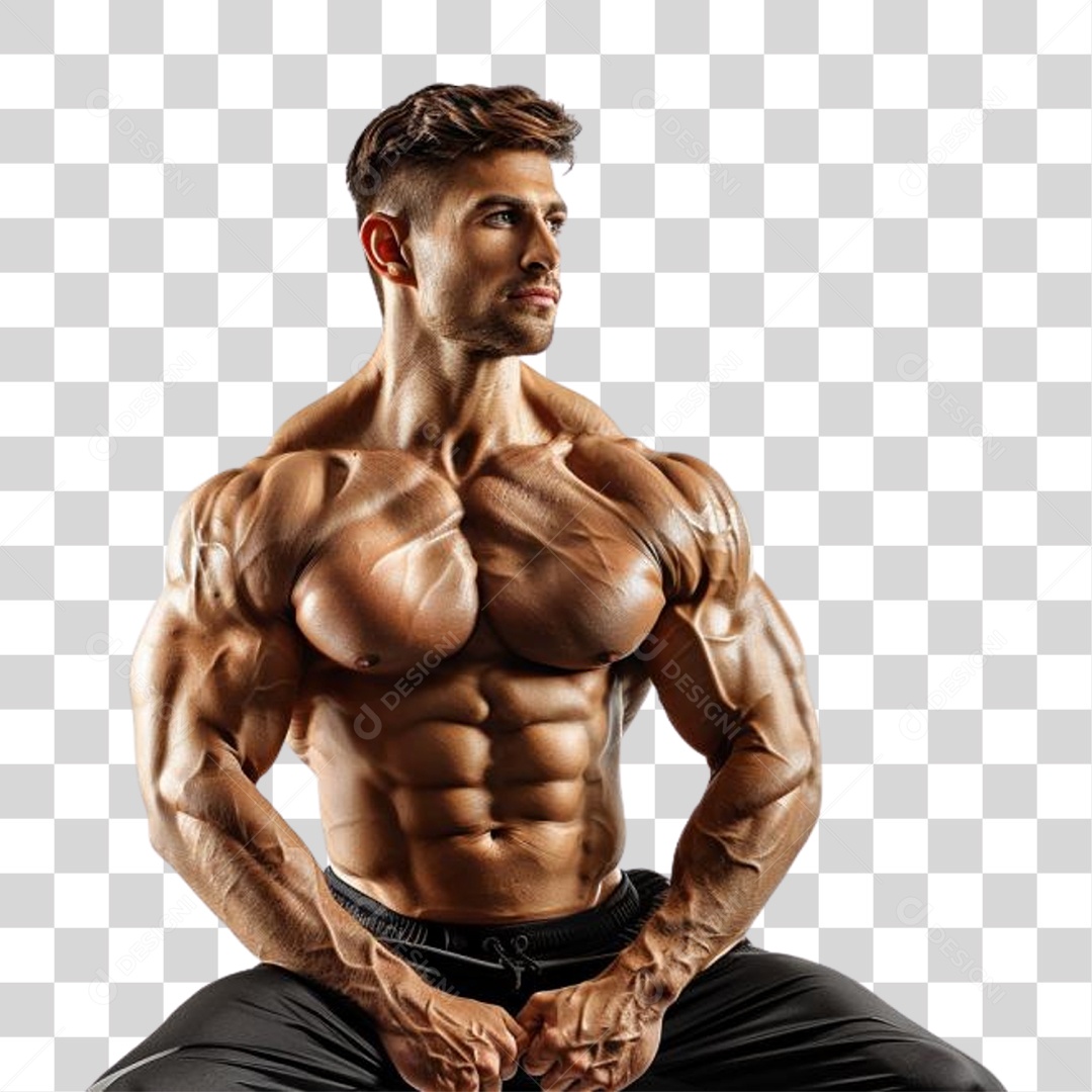 Homem Musculoso PNG Transparente