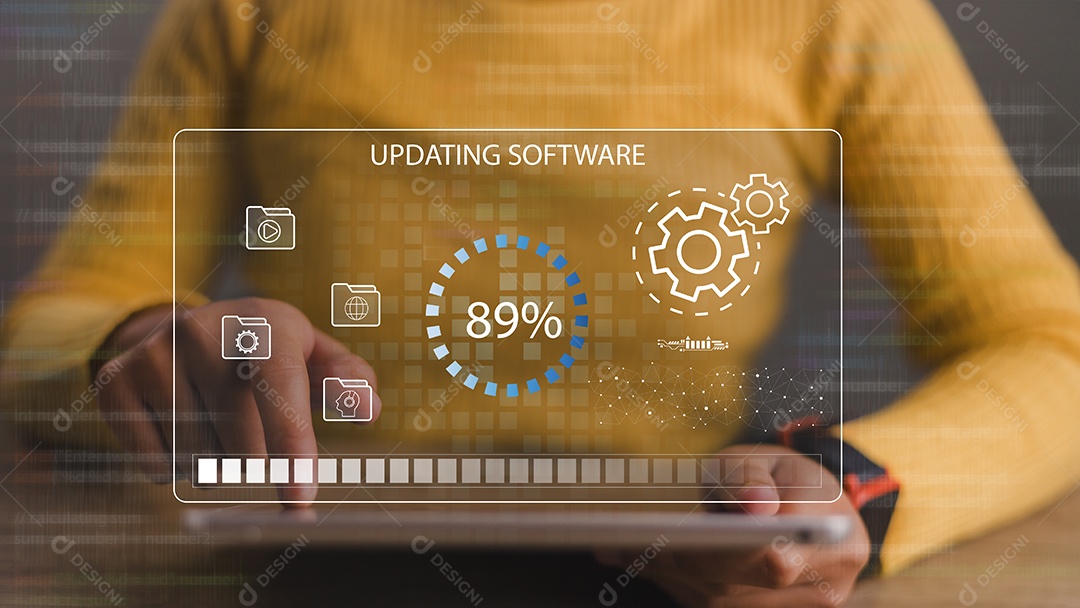 Atualizações de software ou de sistema operacional para manter seu dispositivo atualizado