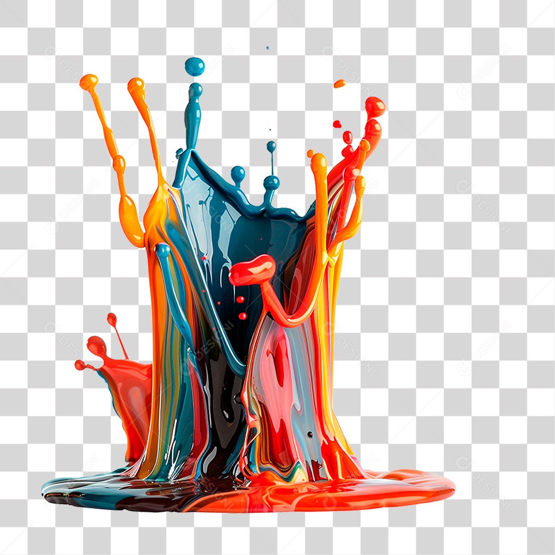 Splash de Tintas PNG Transparente