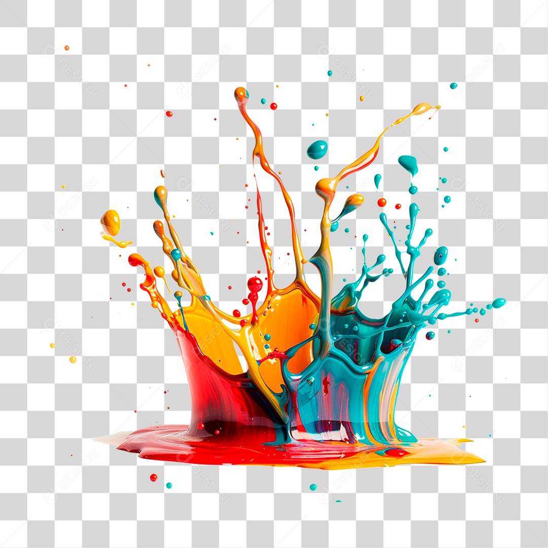 Splash de Tintas PNG Transparente