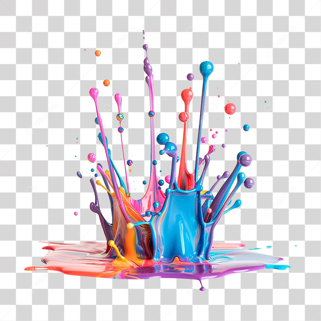 Splash de Tintas PNG Transparente