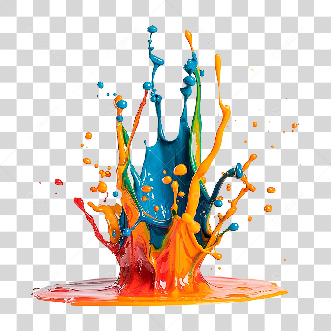 Splash de Tintas PNG Transparente