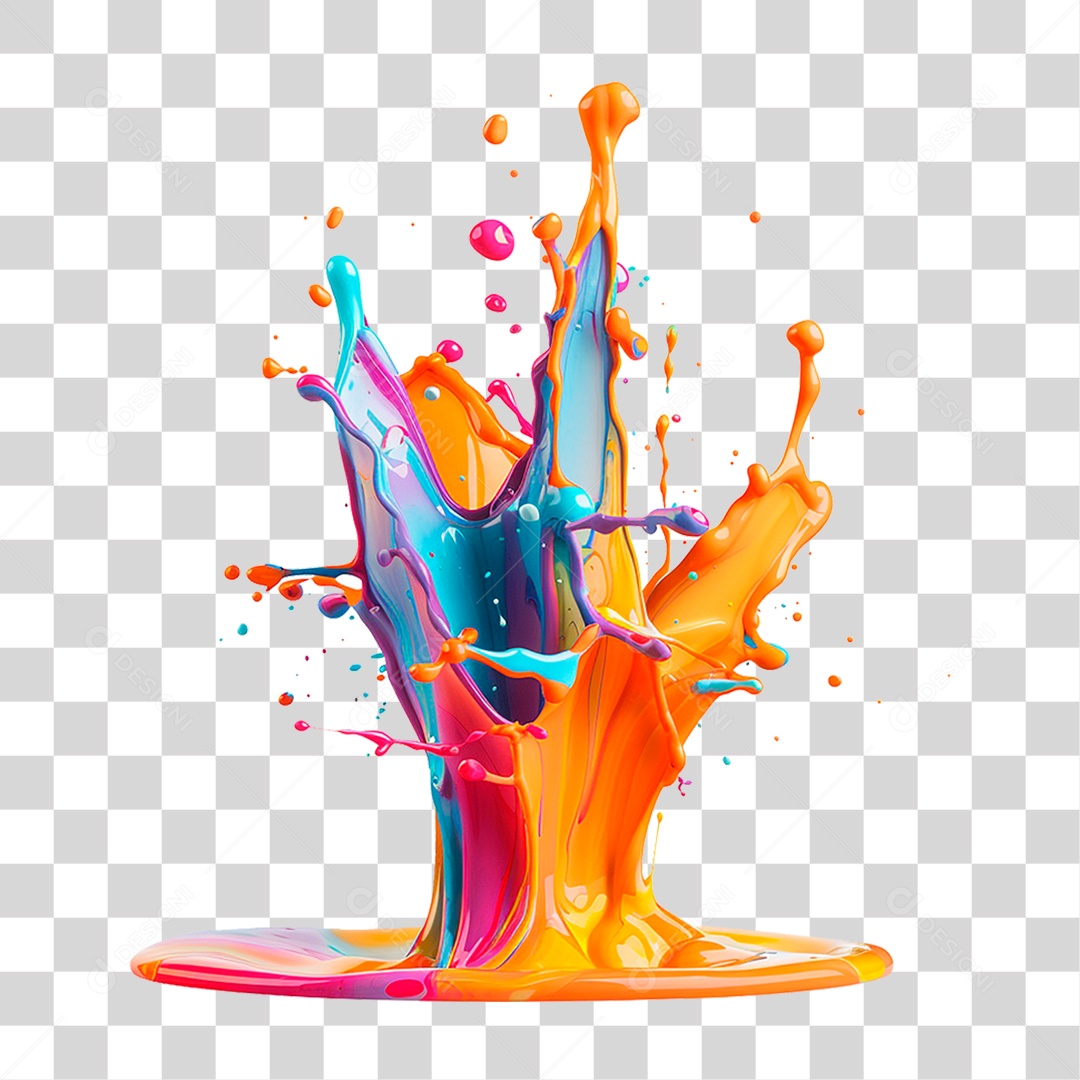 Splash de Tintas PNG Transparente