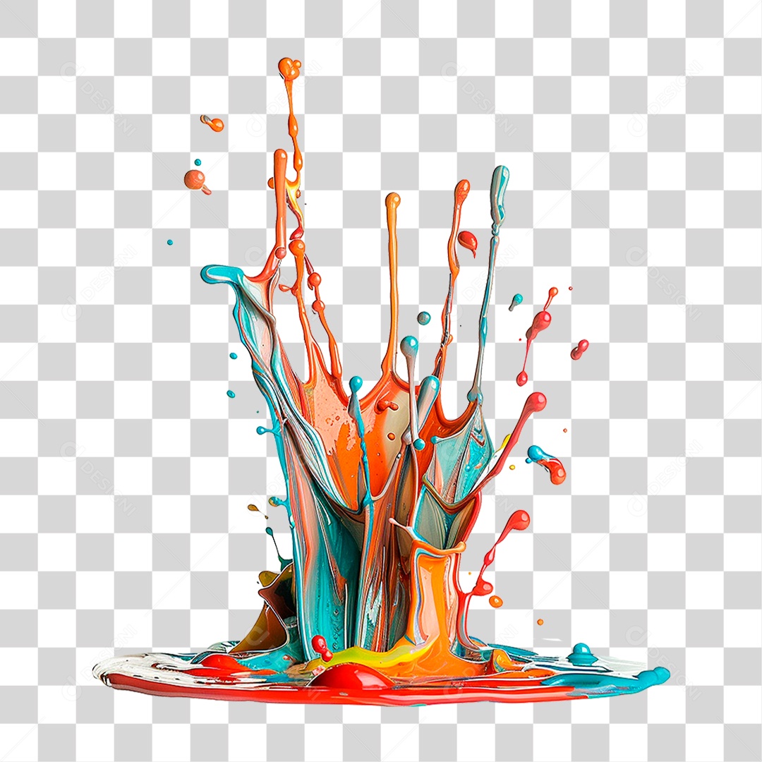 Splash de Tintas PNG Transparente