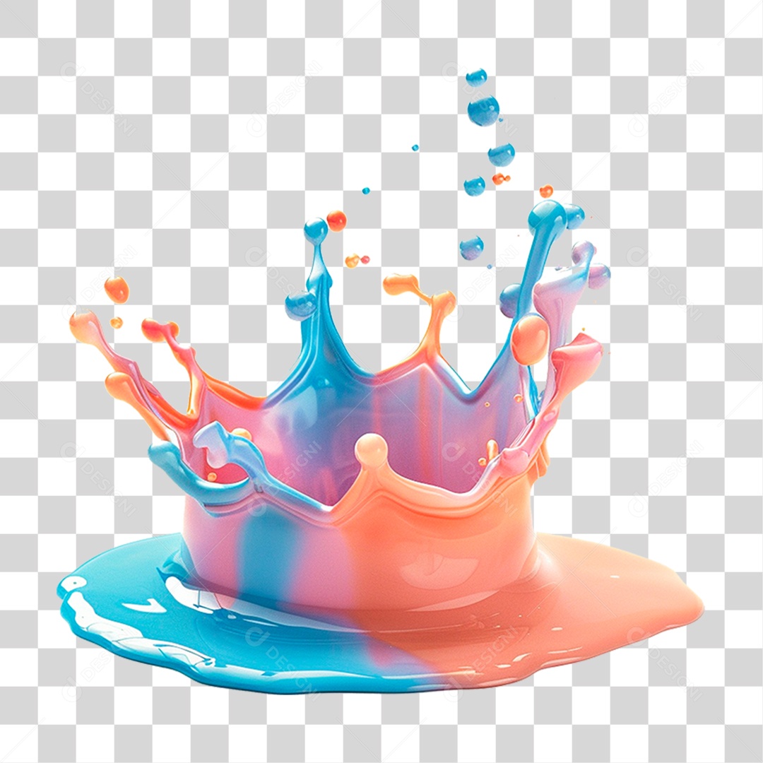 Splash de Tintas PNG Transparente