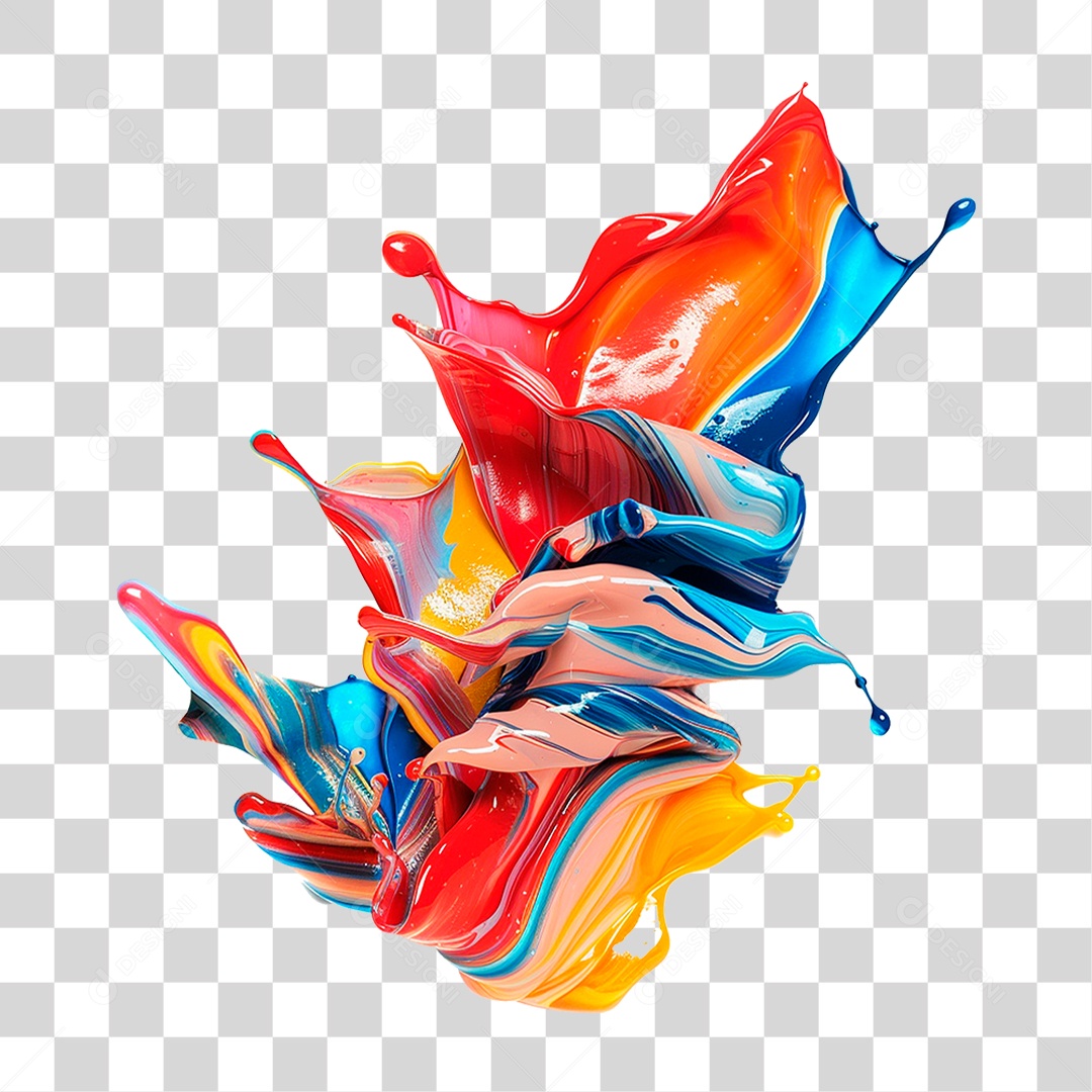 Splash de Tintas PNG Transparente