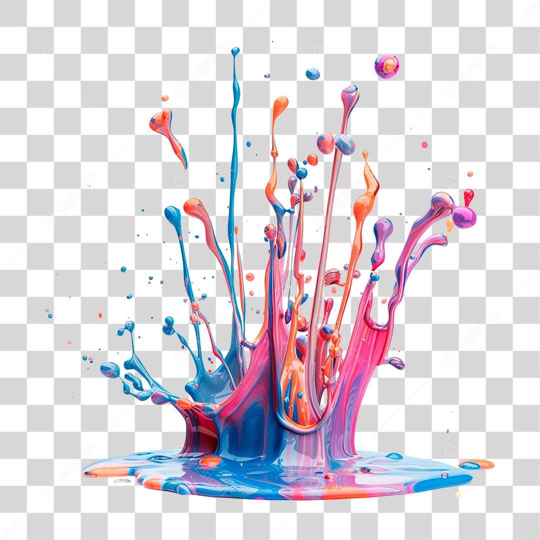 Splash de Tintas PNG Transparente