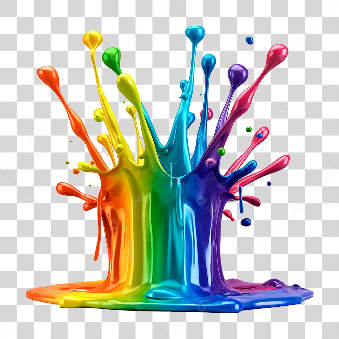 Splash de Tintas PNG Transparente