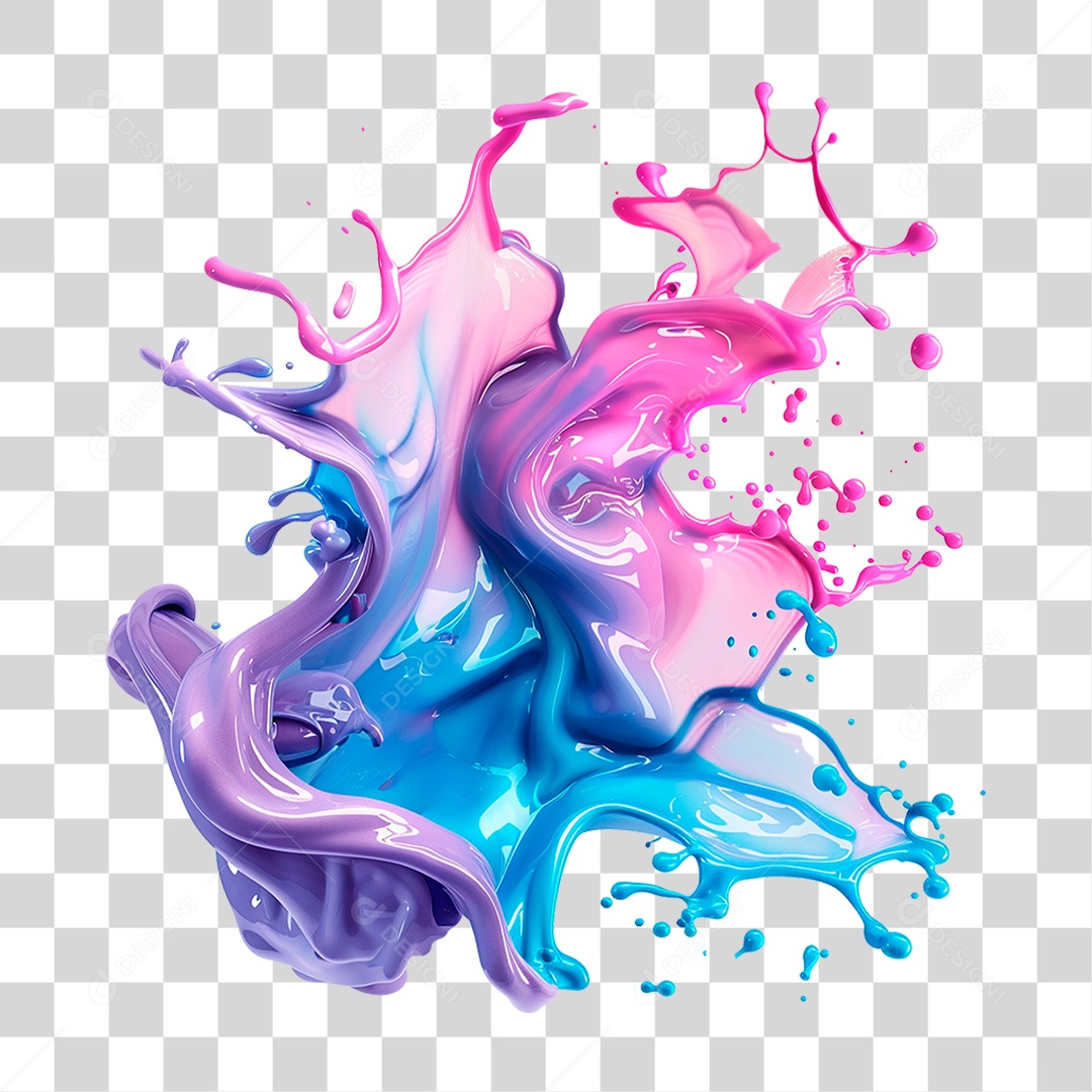 Splash de Tintas PNG Transparente