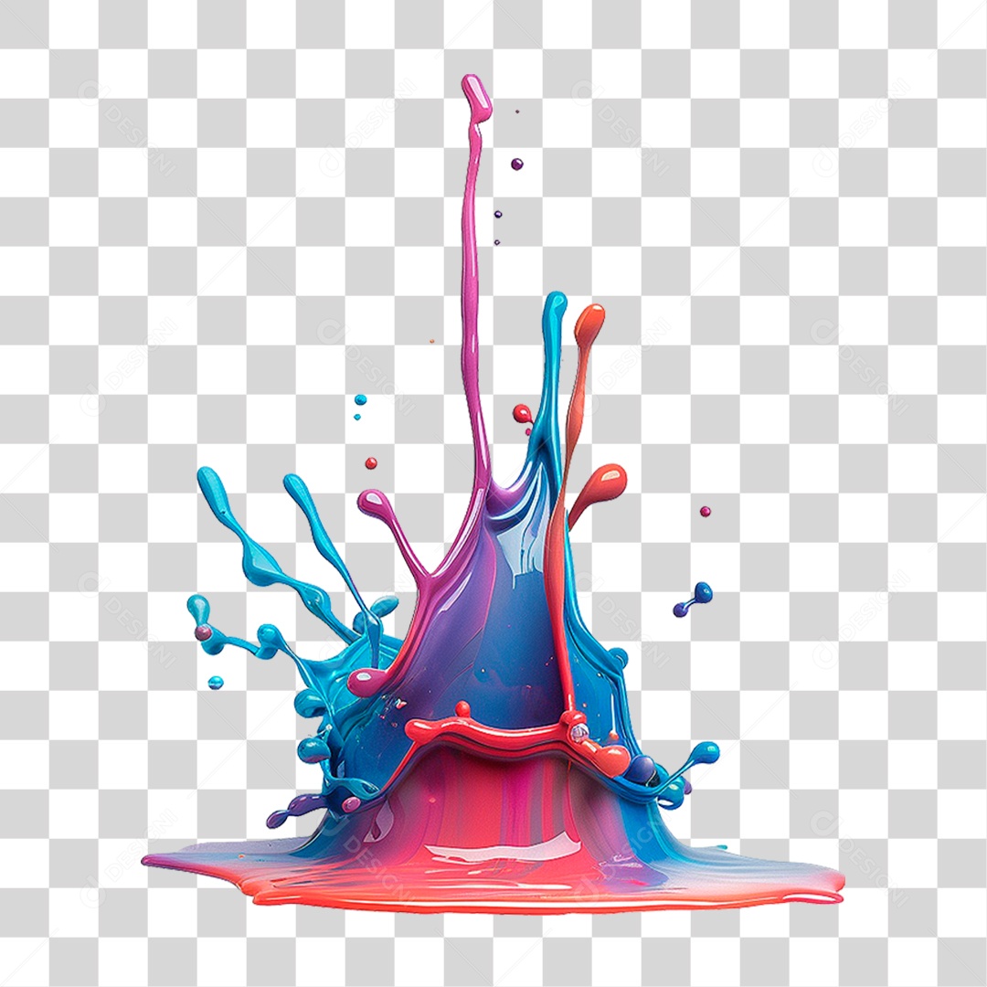 Splash de Tintas PNG Transparente