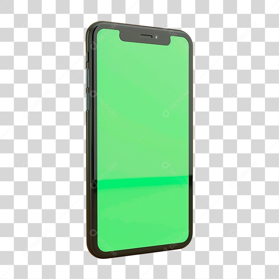 Celular com Chroma Key PNG Transparente