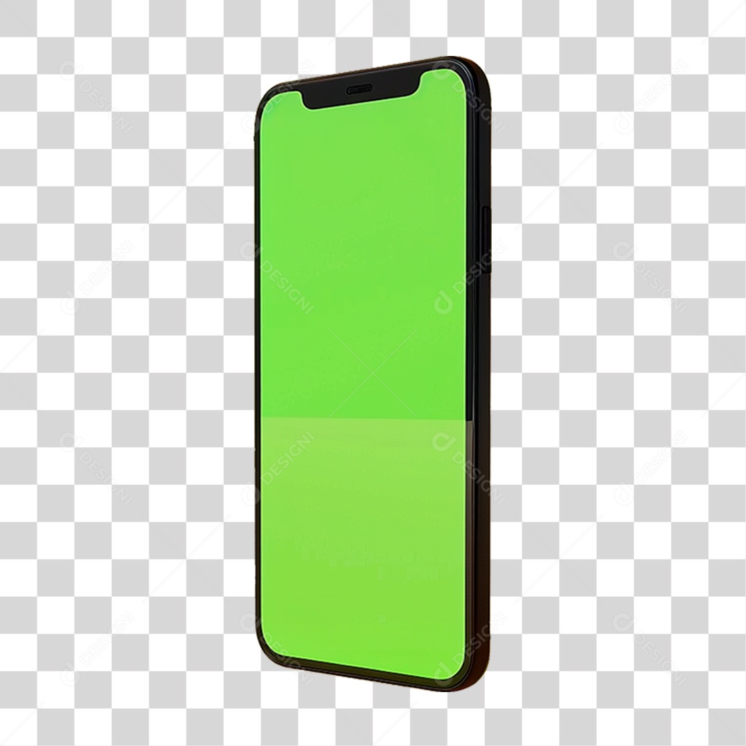 Celular com Chroma Key PNG Transparente