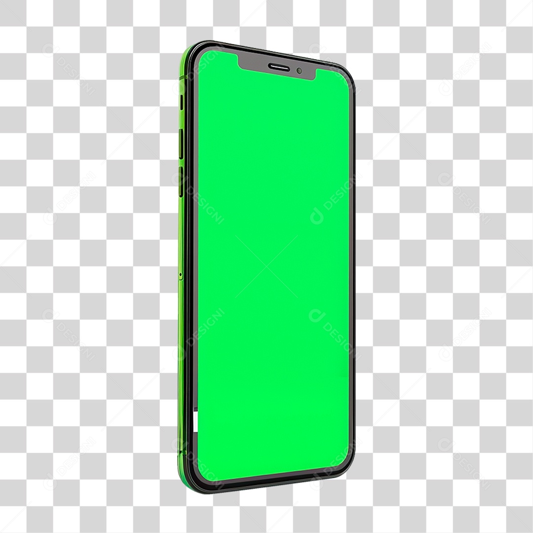 Celular com Chroma Key PNG Transparente