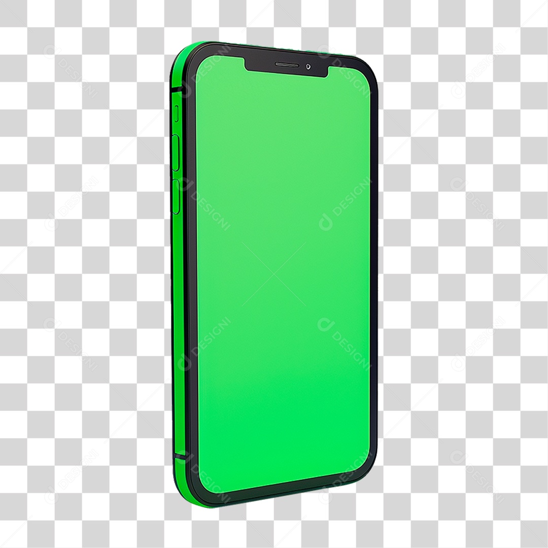 Celular com Chroma Key PNG Transparente