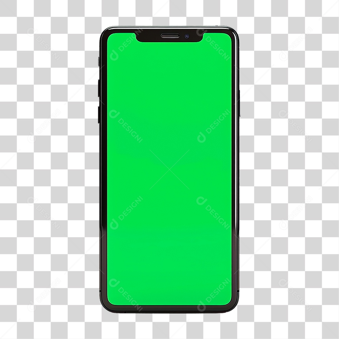 Celular com Chroma Key PNG Transparente