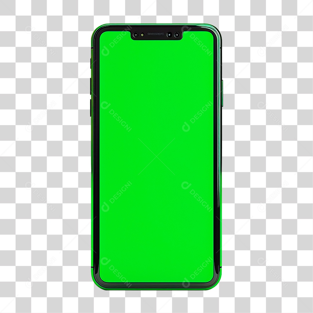 Celular com Chroma Key PNG Transparente