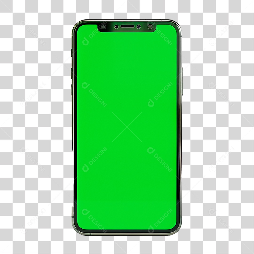 Celular com Chroma Key PNG Transparente