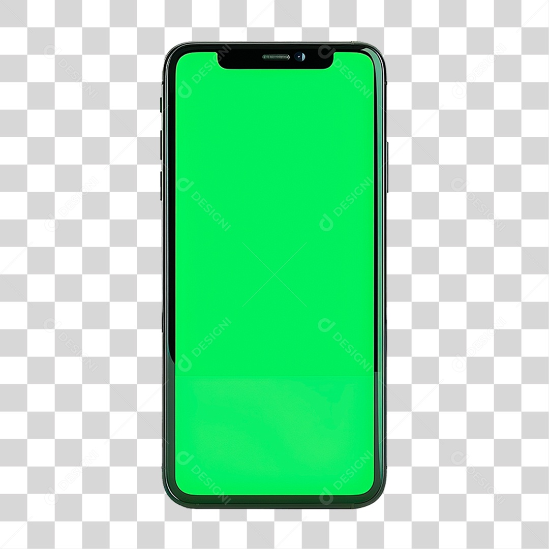 Celular com Chroma Key PNG Transparente