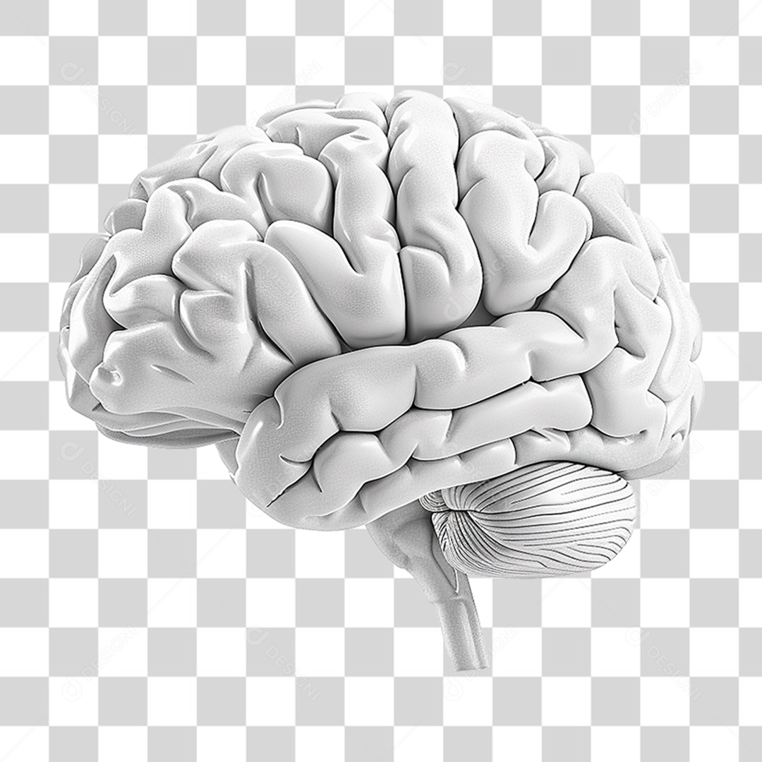 Cérebro Branco PNG Transparente