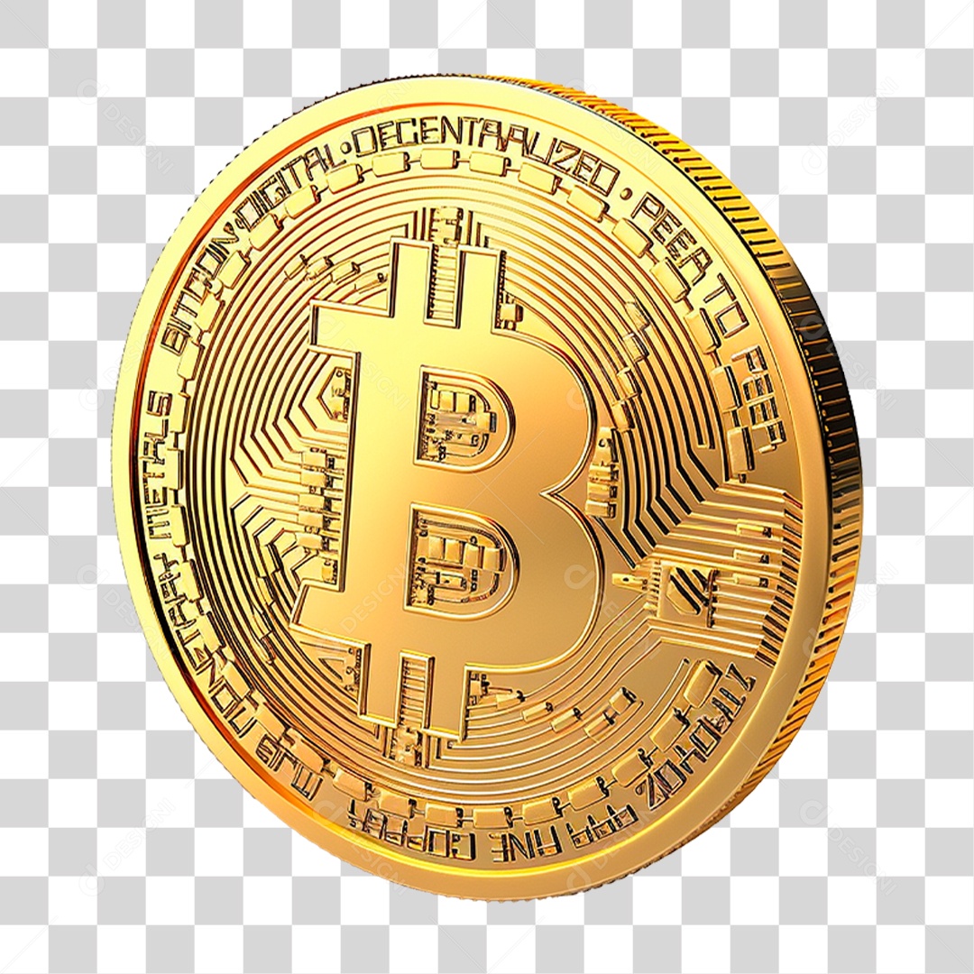 Moeda Bitcoin PNG Transparente