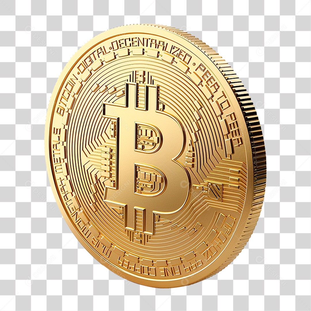 Moeda Bitcoin PNG Transparente