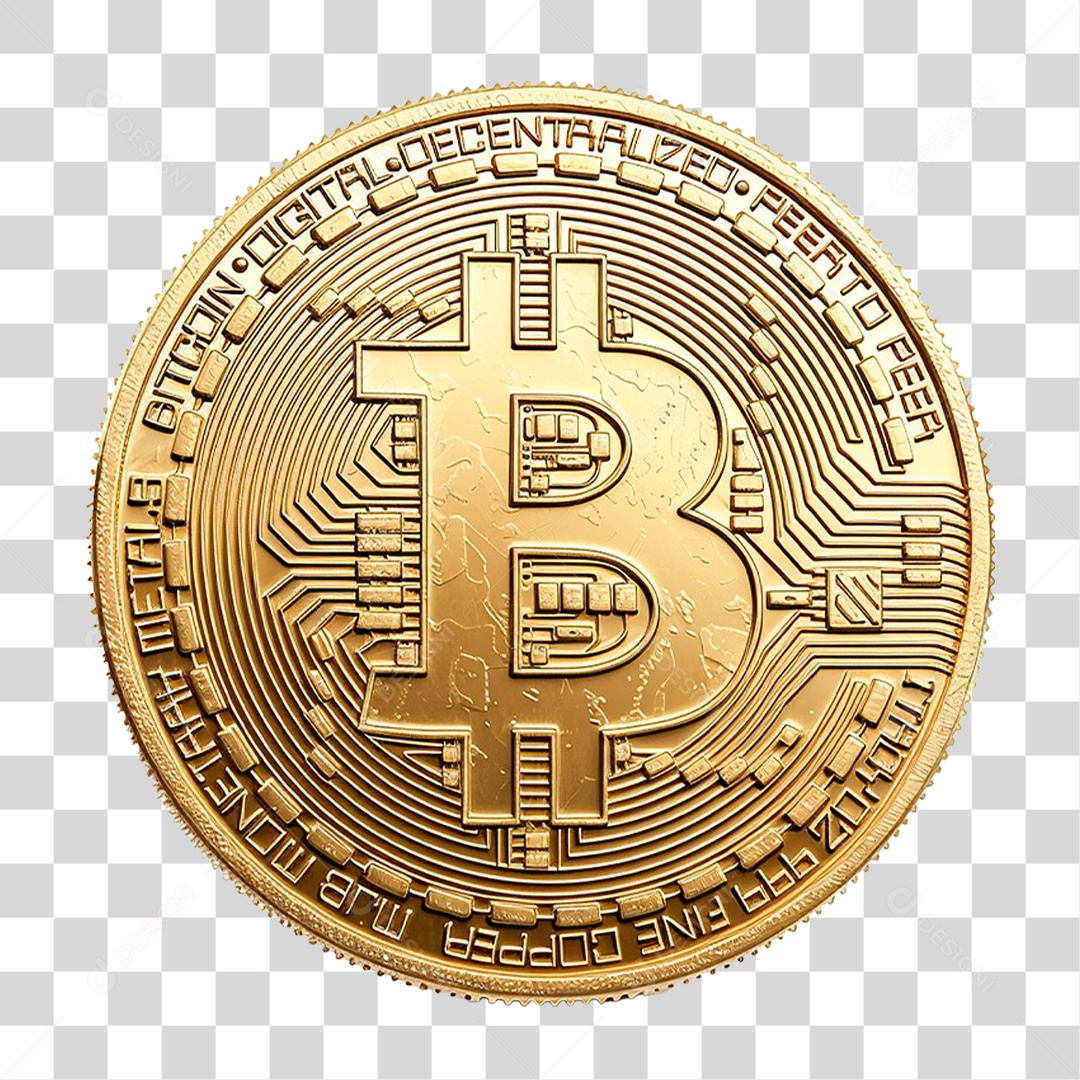 Moeda Bitcoin PNG Transparente