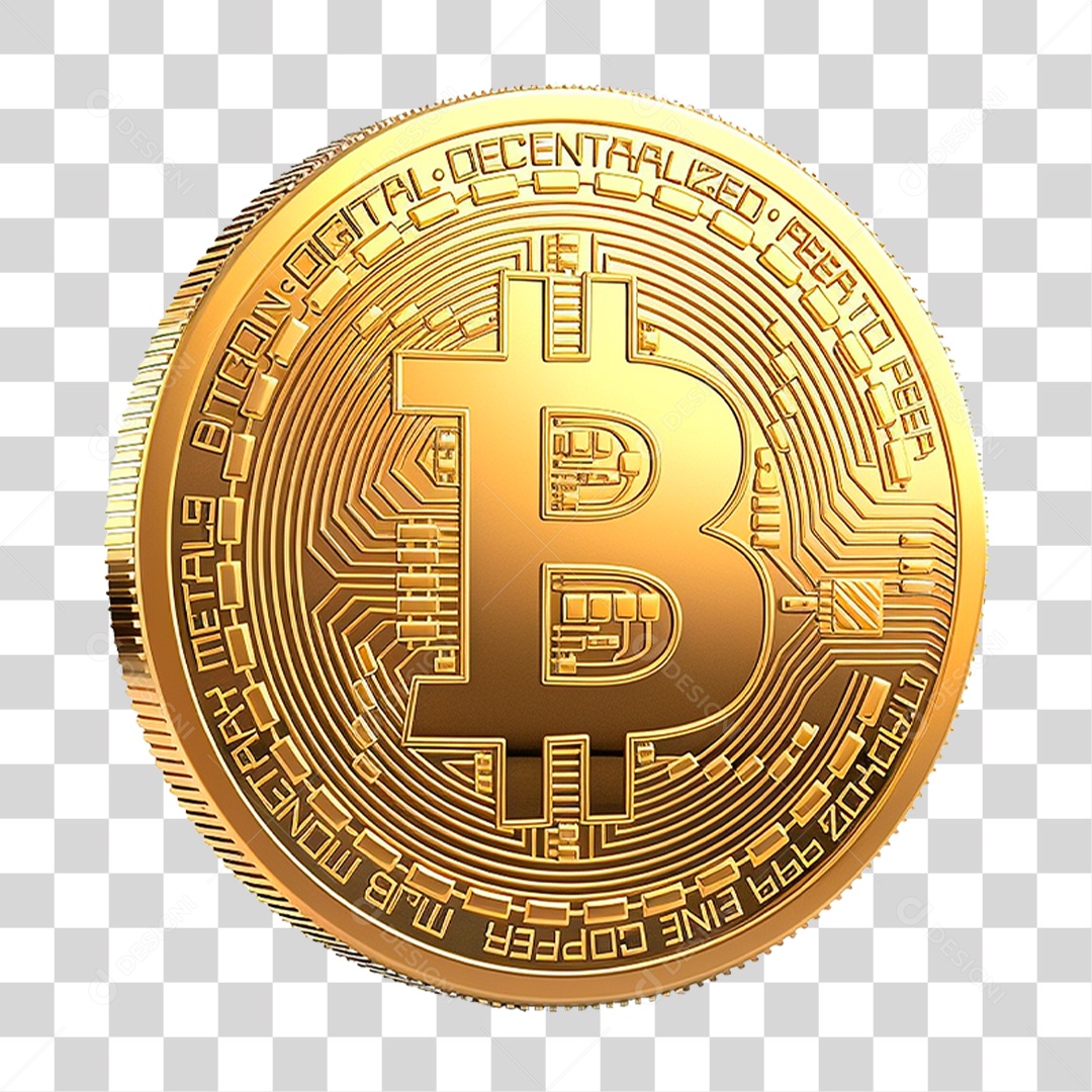 Moeda Bitcoin PNG Transparente