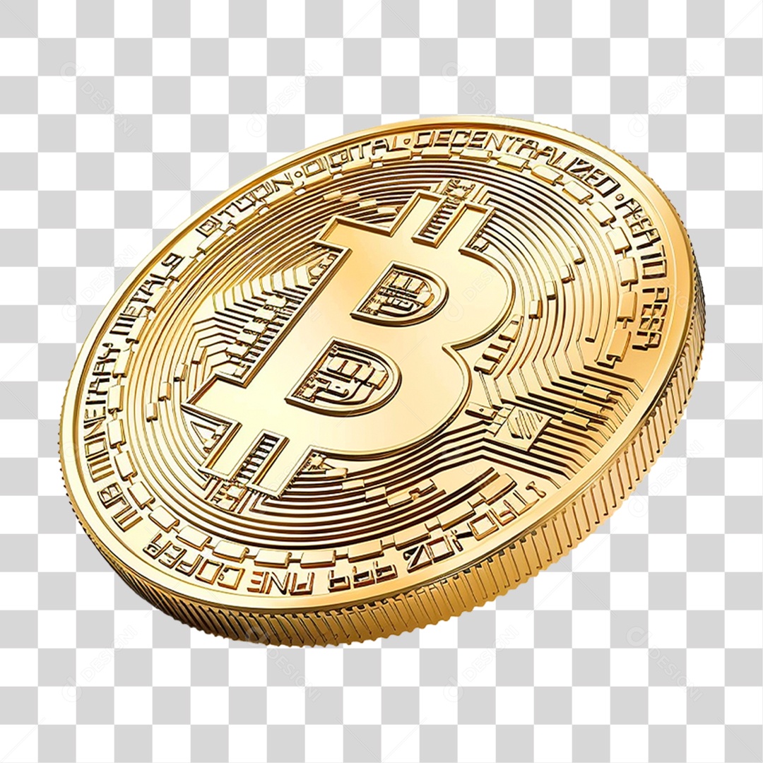 Moeda Bitcoin PNG Transparente