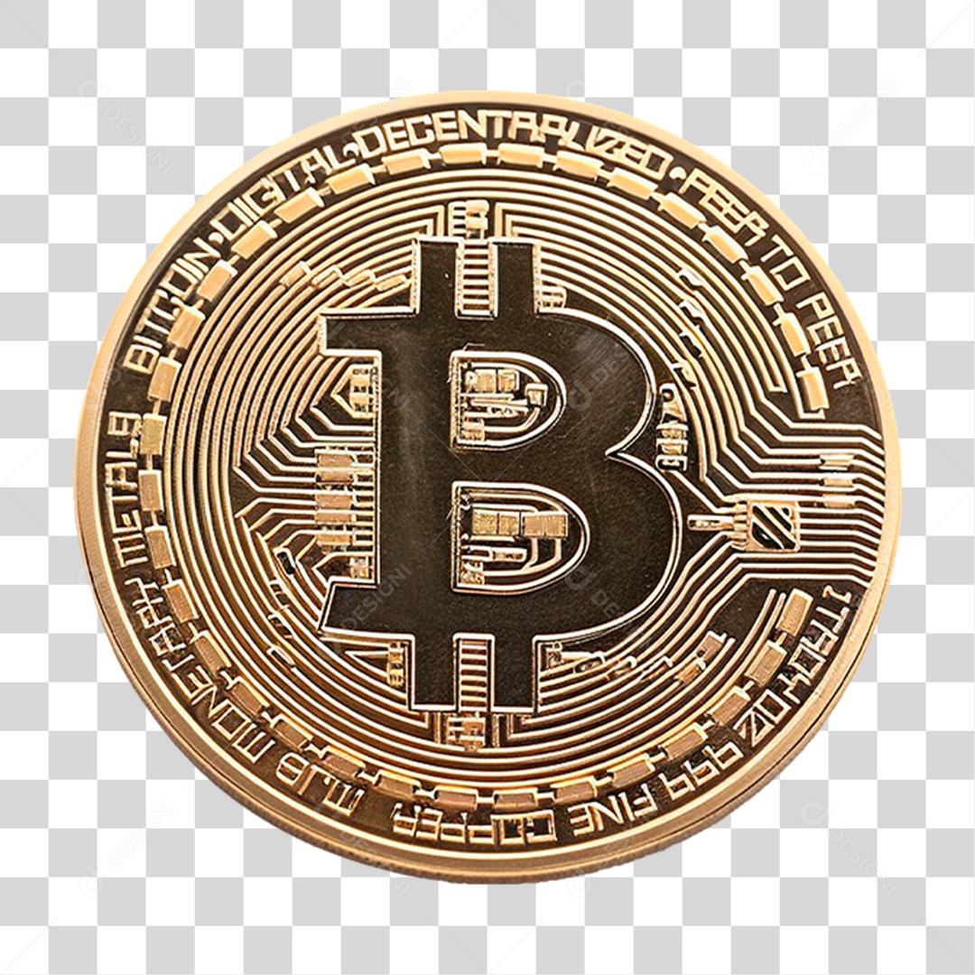Moeda Bitcoin PNG Transparente