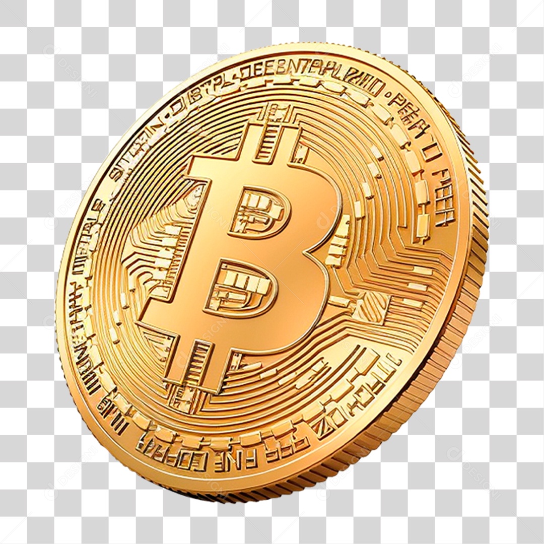 Moeda Bitcoin PNG Transparente