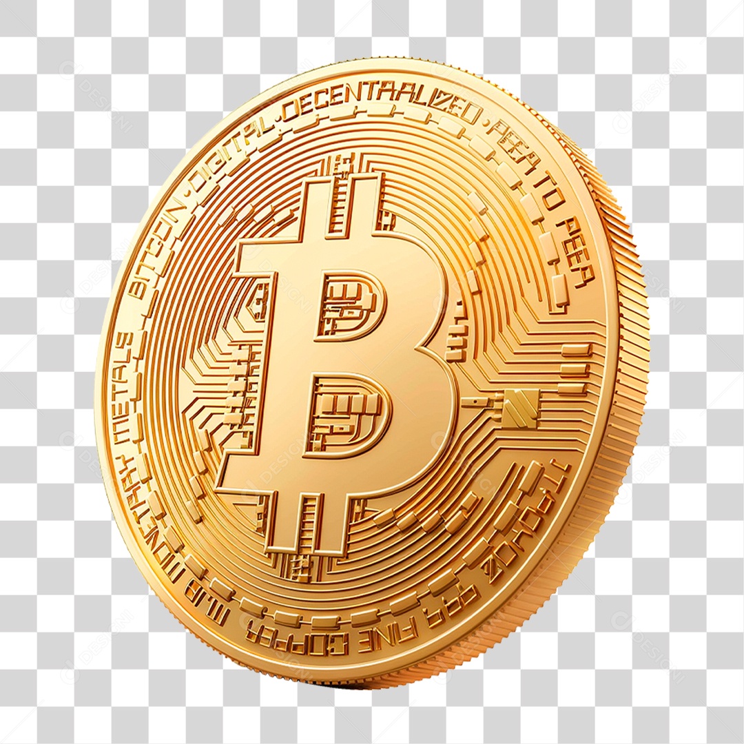 Moeda Bitcoin PNG Transparente