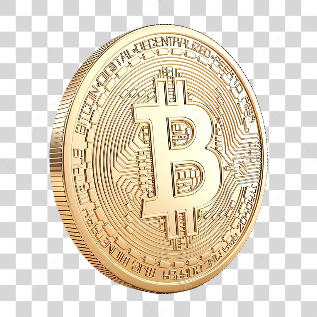 Moeda Bitcoin PNG Transparente