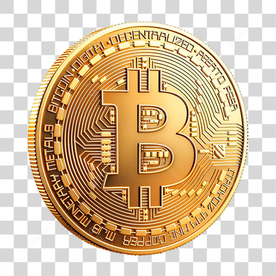Moeda Bitcoin PNG Transparente