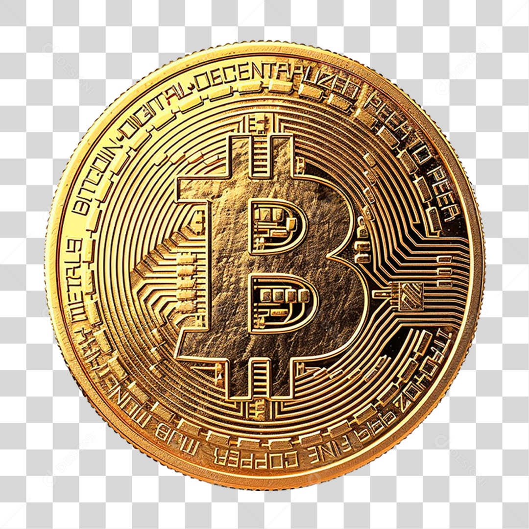 Moeda Bitcoin PNG Transparente
