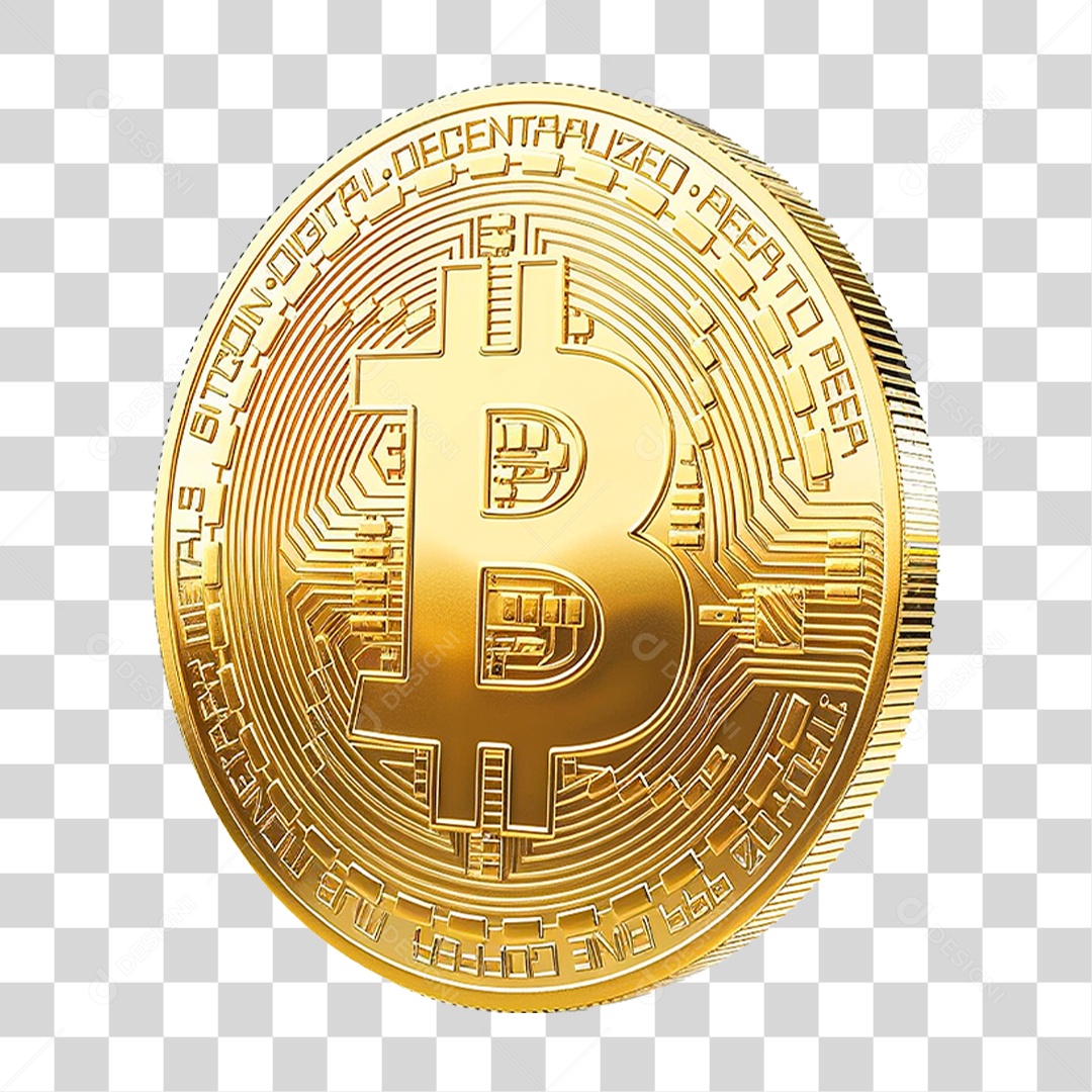 Moeda Bitcoin PNG Transparente