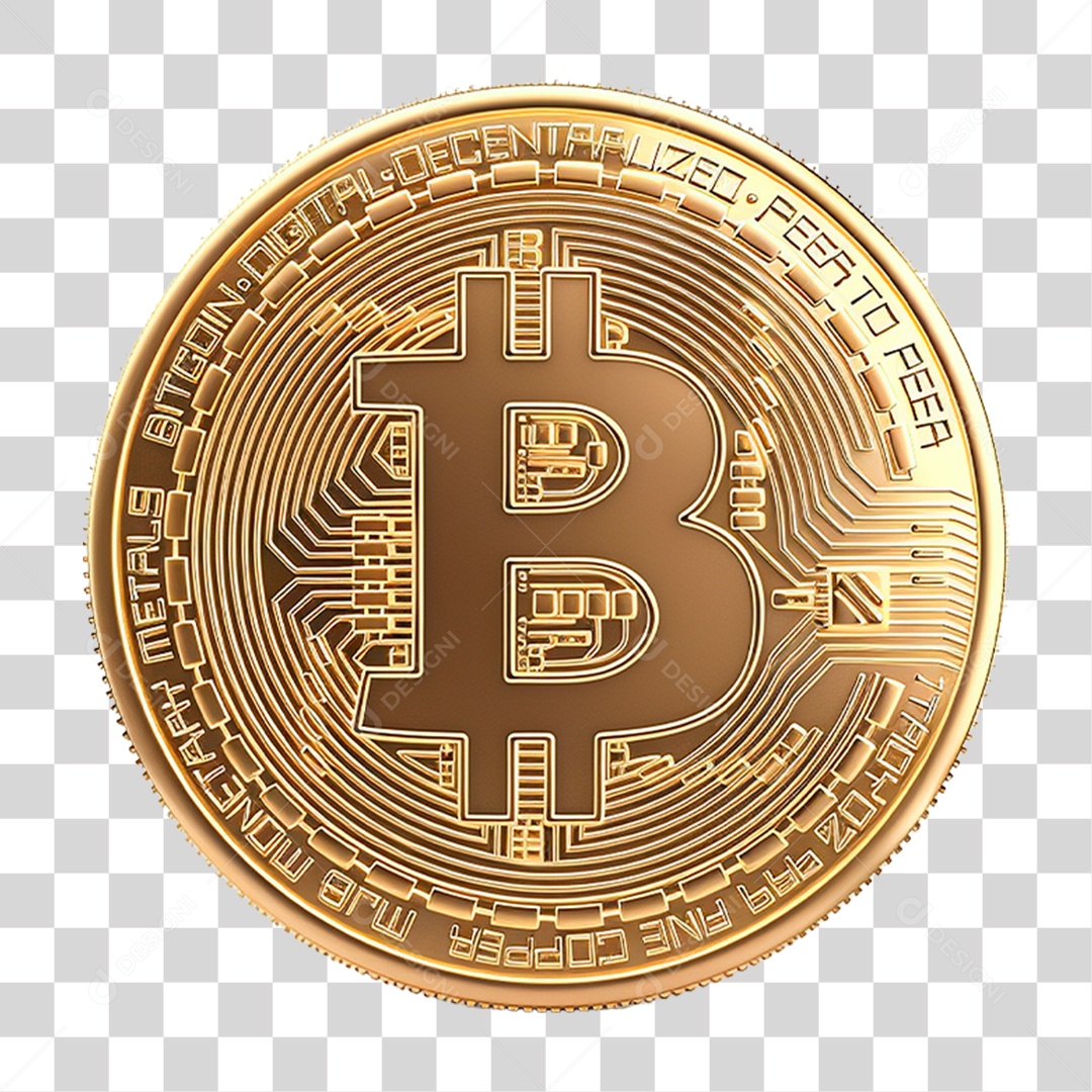Moeda Bitcoin PNG Transparente